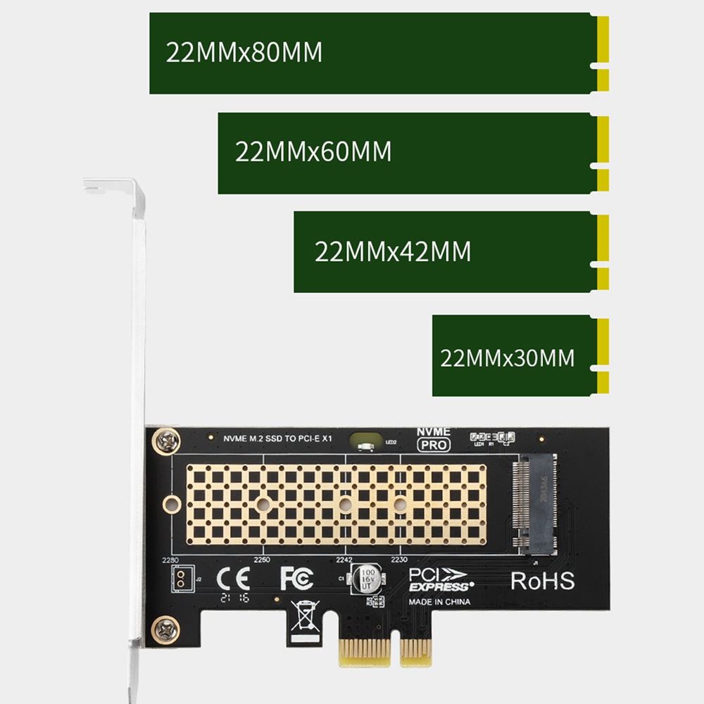 M2 NVME Riser Card M2 NVME to Pcie X1 Riser Card M2 Solid State Drive Expansion Card Driver-Free for WIN10 - 291906725. 