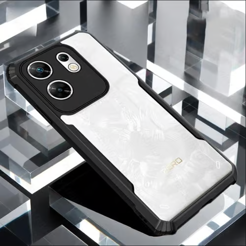 Infinix Zero 30 4G Edge-Reinforced Shockproof Cushion Back Clear Hybrid Transparent Hard Cover Casing. 