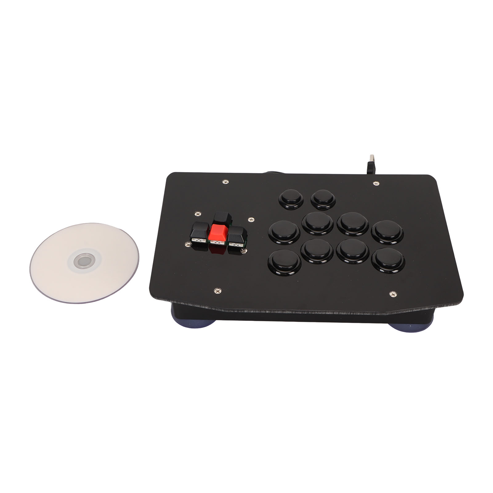 Arcade Game Fighting Joystick Precise Control USB 2.0 Interface DIY Arcade Joystick for PC Emulators for Sanwa OBSF 24 30. 