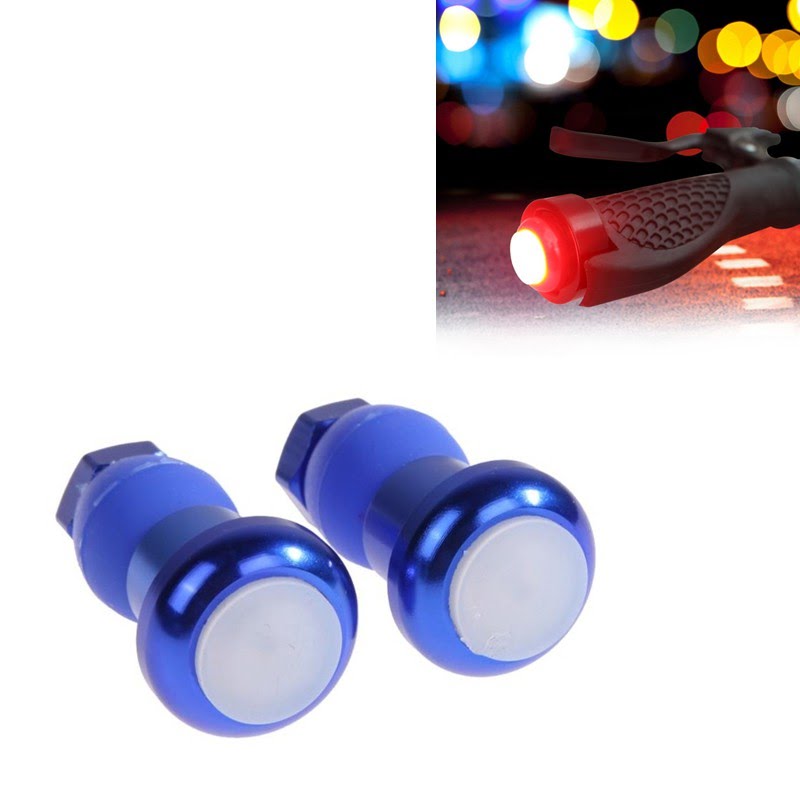 2pcs / set Battery Powered Bicycle Handlebar Light Bike Signal Lamp Cycling LED Bar End Plug Safety Indicators - Cycle Accessories - Cycle Accessories. 