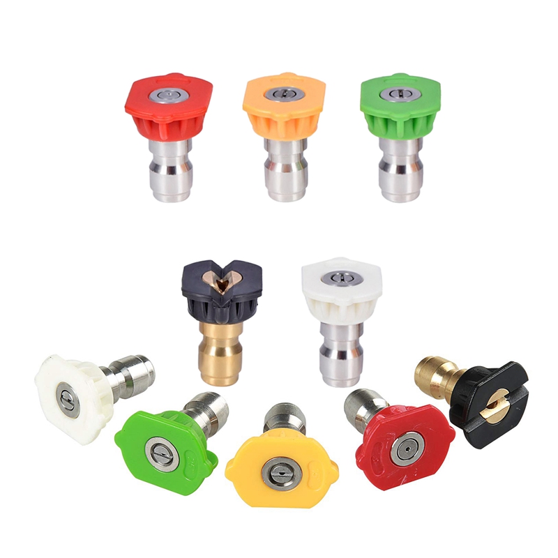 BRADOO- 7x High Pressure Washer Kit, 7 Power Washer Spray Nozzle Tips,1/4 Inch 4500 Psi (2.5 Gpm) & 5Pcs Pressure Washer Spray Nozzles 1/4 Quick Connection Spray Tip Set (4.0 Gpm). 