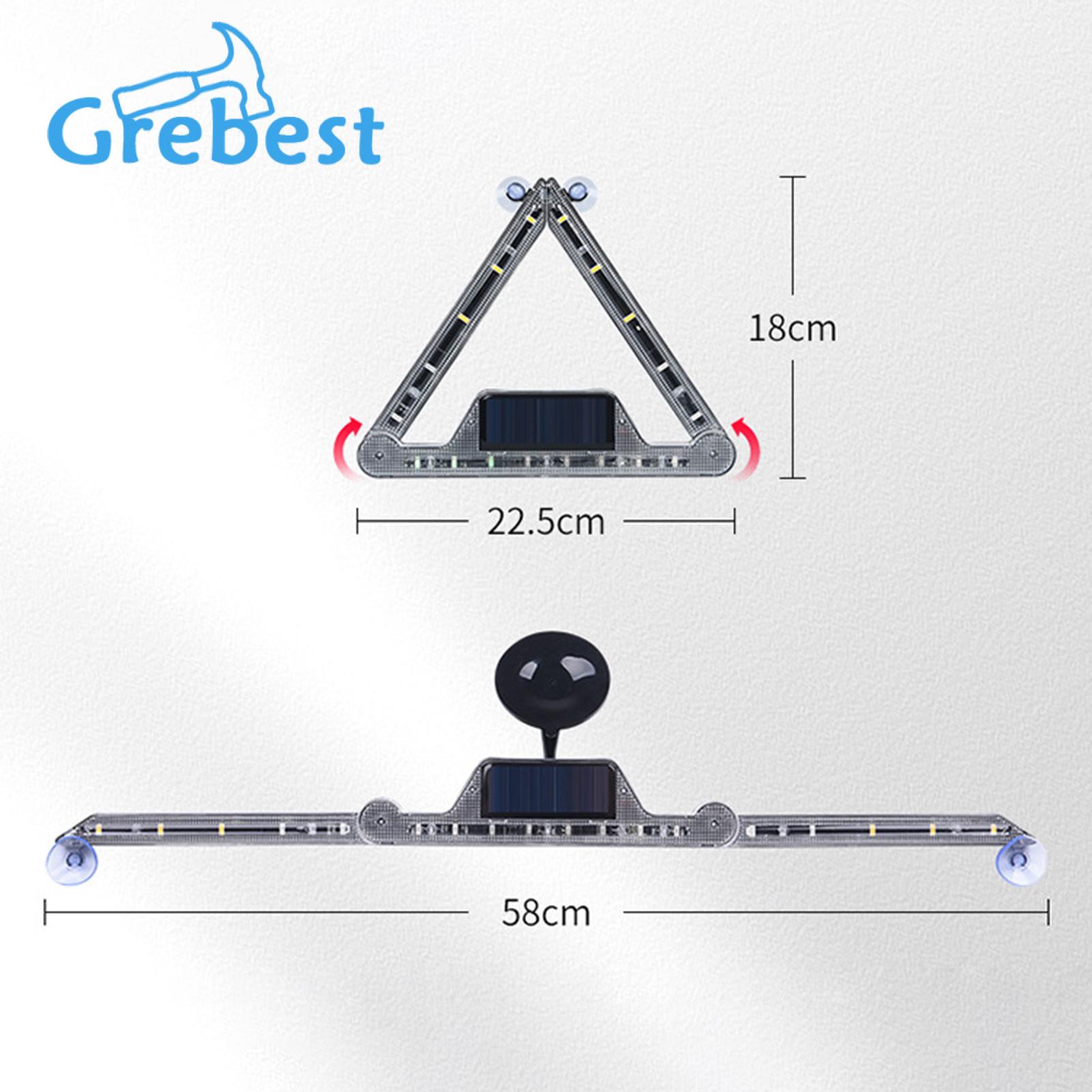 Grebest Vehicle Warning Triangle Light Foldable Parking Safety Triangle Warning Lamp. 
