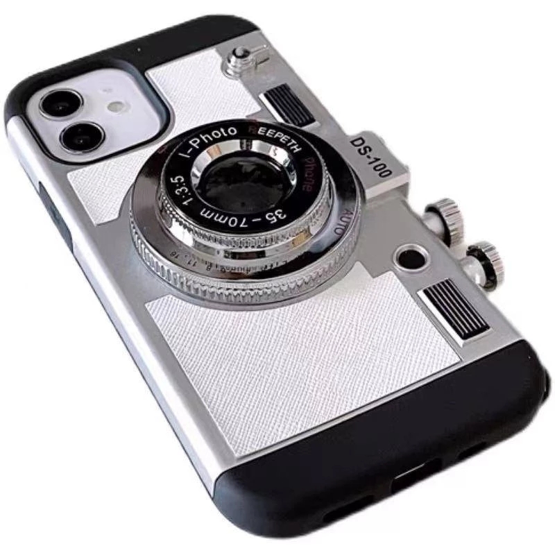 Emily In Paris 3D Retro Camera Leather Case for IPhone 11 13 14 15 Pro Max 12 Mini XS XR X 7 8 Plus SE 3 IPone 15Pro Accessories. 