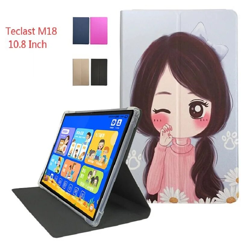 【3C VictoryEagle】New Painted pattern Pu Leather for Teclast M18 Inch PC ,Protective Case for Teclast M18 + Stylus Pen. 