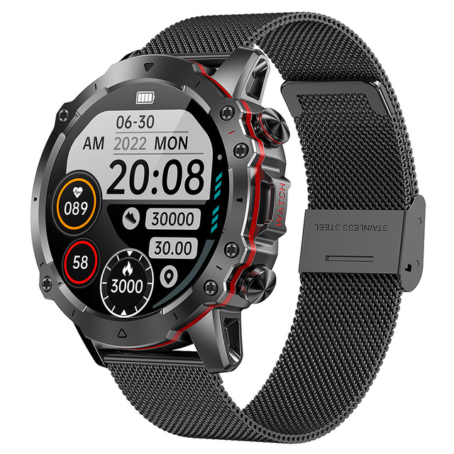 AK56 smartwatch, IP67 waterproof, body activity monitor, over 110 sport modes, suitable for Android and iOS. 