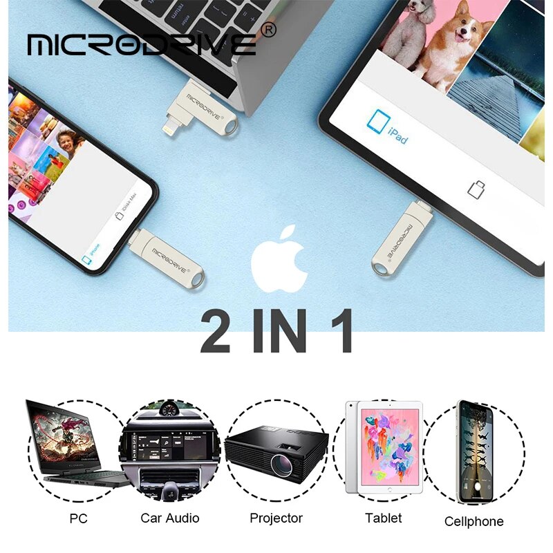 USB Flash Drive 128GB Pen Drive for iPhone X/XR/XS/ 8/7/6/iPad 64GB 32GB 256GB OTG Pendrive USB 3.0 Memory Stick for ios. 