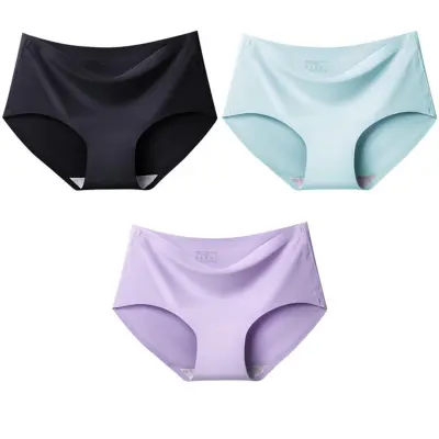 BZEL 3Pcs/lot Women's Seamless Panties Set Underwear Comfort Briefs Low  Waist Female Solid Panty Women's Intimates Tanga