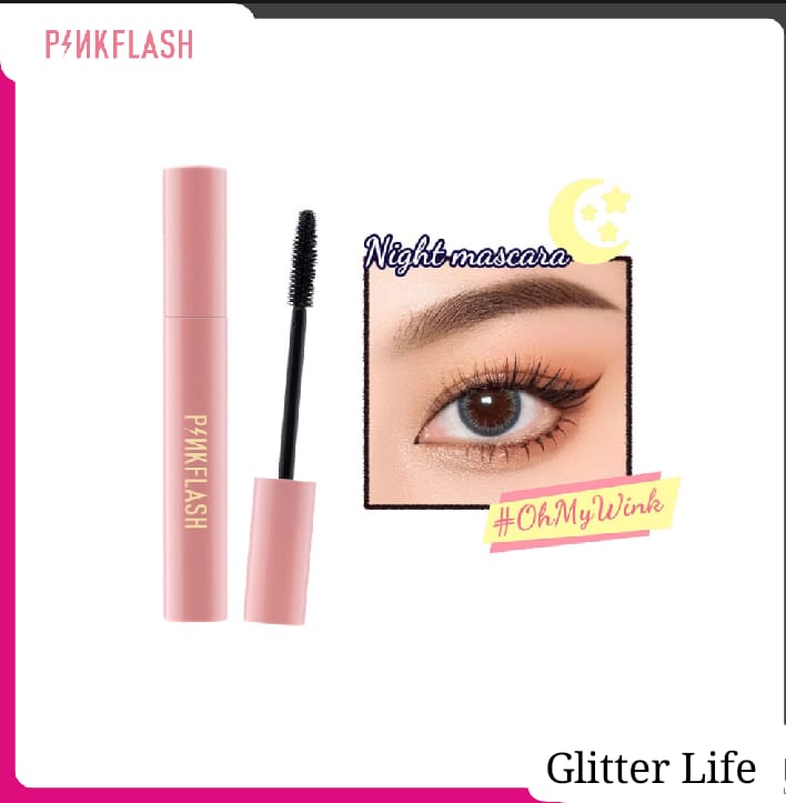 PinkFlash Waterproof Day & Night Mascara - 1pcs (7ml). 