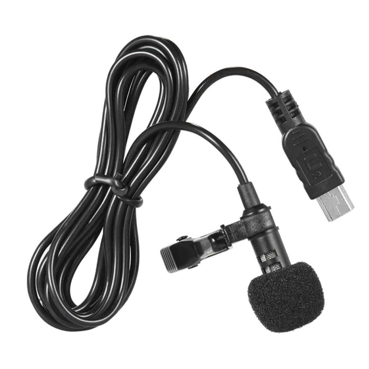 150cm Professional Mini USB Omni-Directional Stereo Mic Microphone with Collar Clip for Gopro Hero 3 3+ 4
