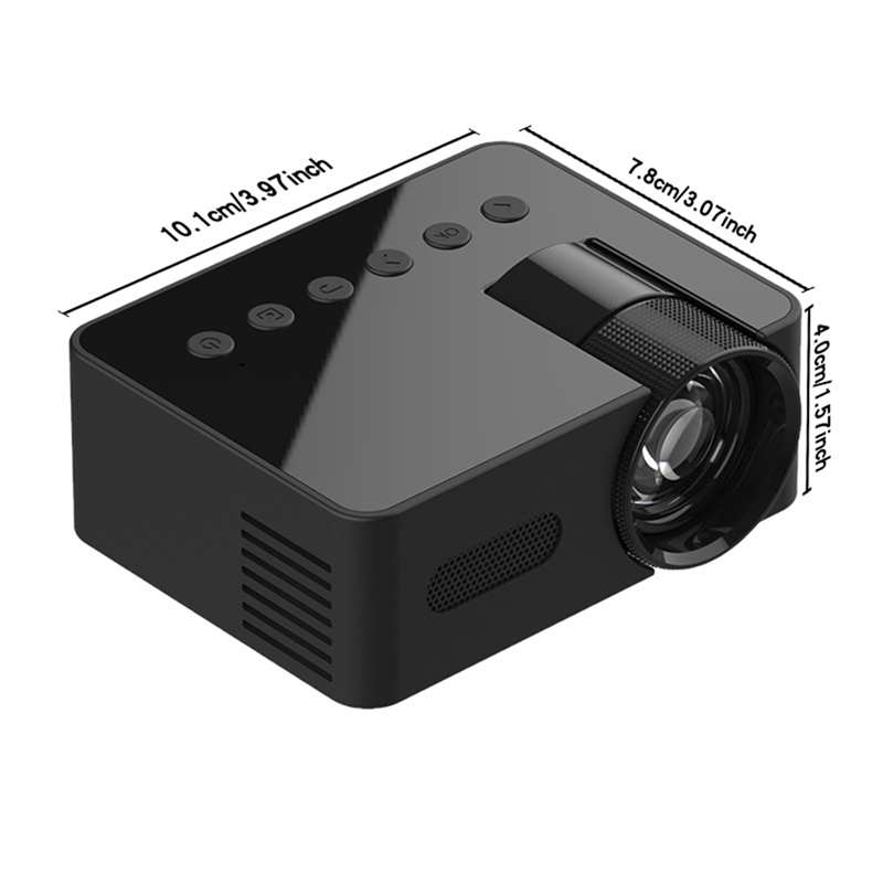 Projector LED HD 1080P Wireless Mobile Phone Mini Projector with Projector Stand Portable Home Theater Video Player, Fine Workmanship -B. 
