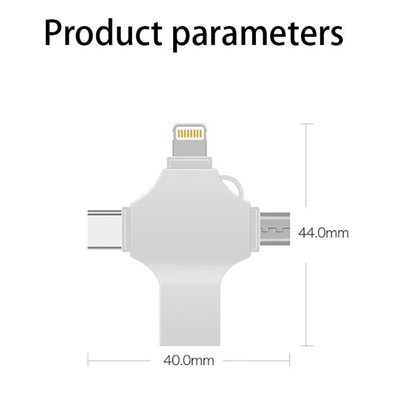【Ready Stock+FREE Shipping+COD】Zeus 4-in-1 Flash Drive / Mouse / Keyboard Connector USB 2.0 OTG Fast Speed For Type C / USB / IOS. 