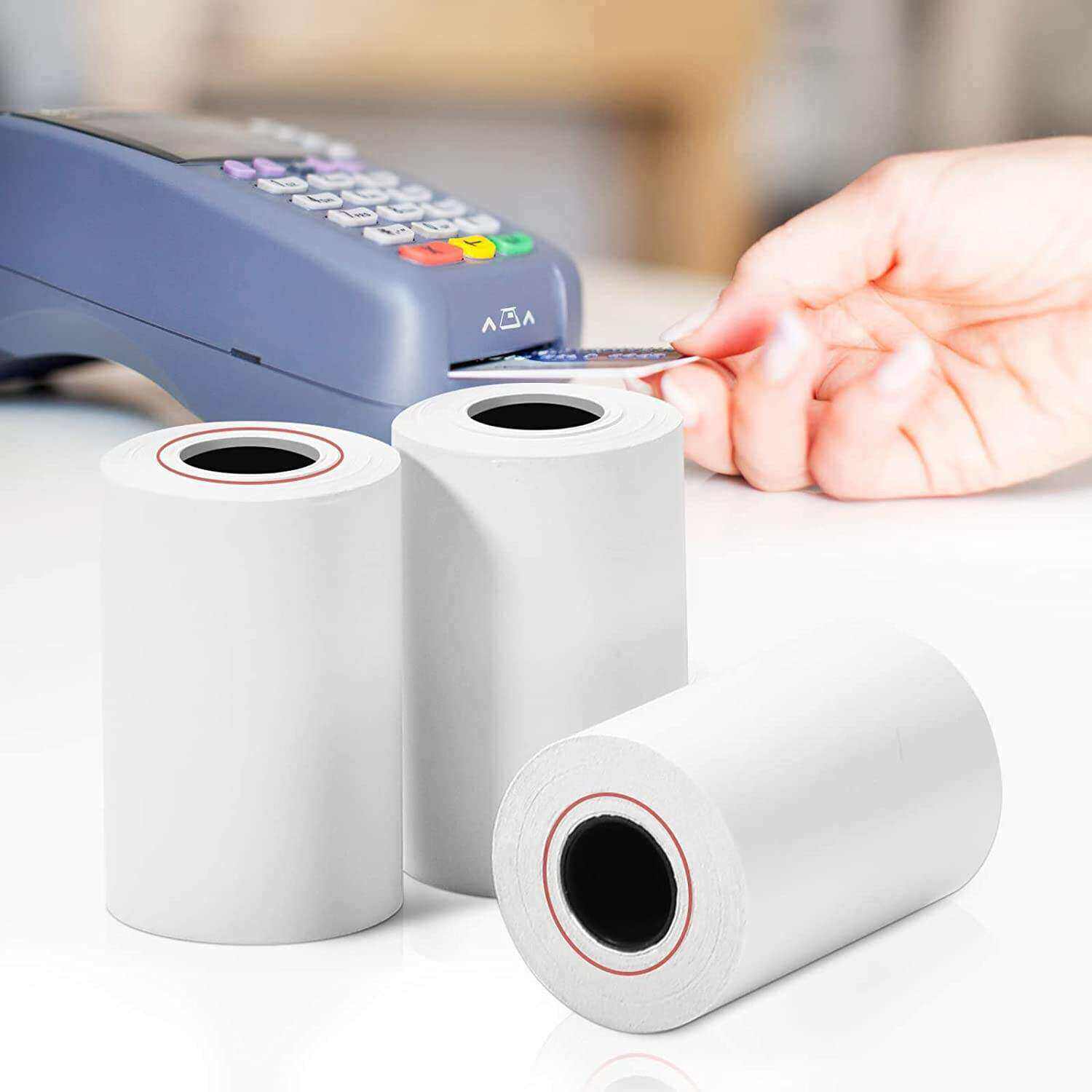 20Rolls (57x30mm) Thermal Paper Rolls for 2-Inch width (58mm) POS and Receipt Printers – Durable, High-Quality, Fade-Resistant for Clear, Long-Lasting Prints. 