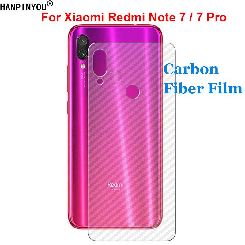 For Xiaomi Redmi Note 7 / Note 7 Pro / Note 7s Transparent 3D Carbon Fiber Back Skin Rear Screen Guard Protector Sticker l983. 
