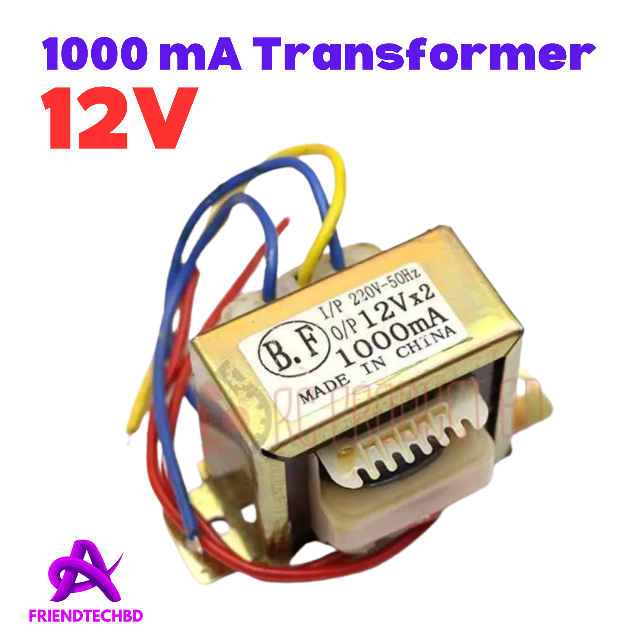 12v 1000 mA Transformer Input AC 220V 50Hz Output DC 12 Volt 1A Step Down Transformers For Power Supplies. 