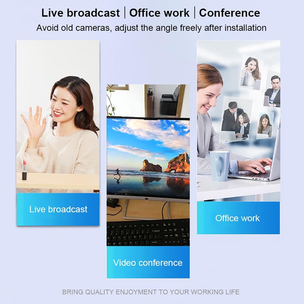 A862 360 Degree Rotatable 480P WebCam USB Wire Camera with Microphone & 4 LED lights for Desktop Skype Computer PC Laptop, Cable Length: 1.4m. 