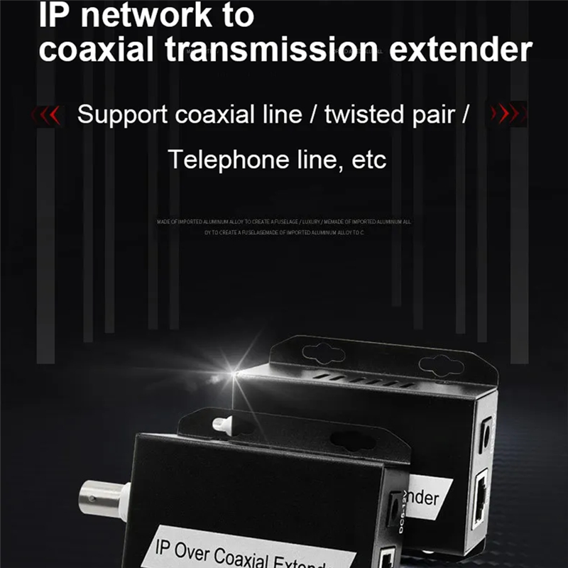 1 Set IP Network to Coaxial Extender Transfer From Net Cable Transmission to Coax Line 500M Ethernet Converter Set Kit for CCTV. 