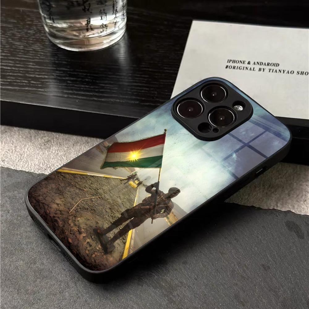 Kurdistan Flag Phone Case For Iphone 15 14 12 11 13 Pro Max Mini X 8 Xr Xs 7 Puls Glass. 