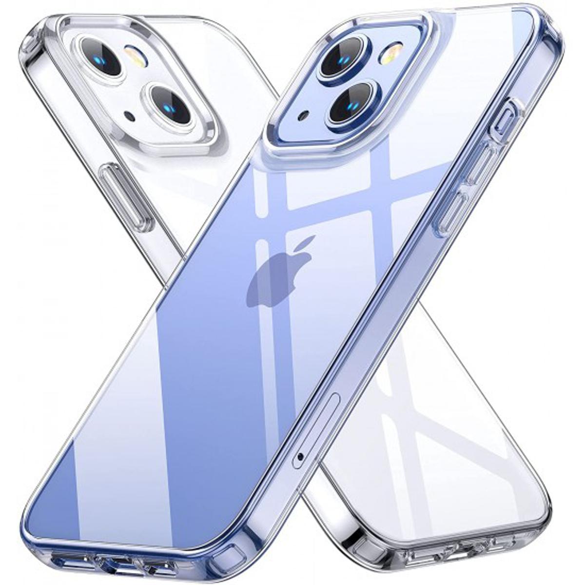 For Apple iPhone 13 Camera Protection Soft Silicone Transparent Plating Case - Premium Quality Case / Back Cover