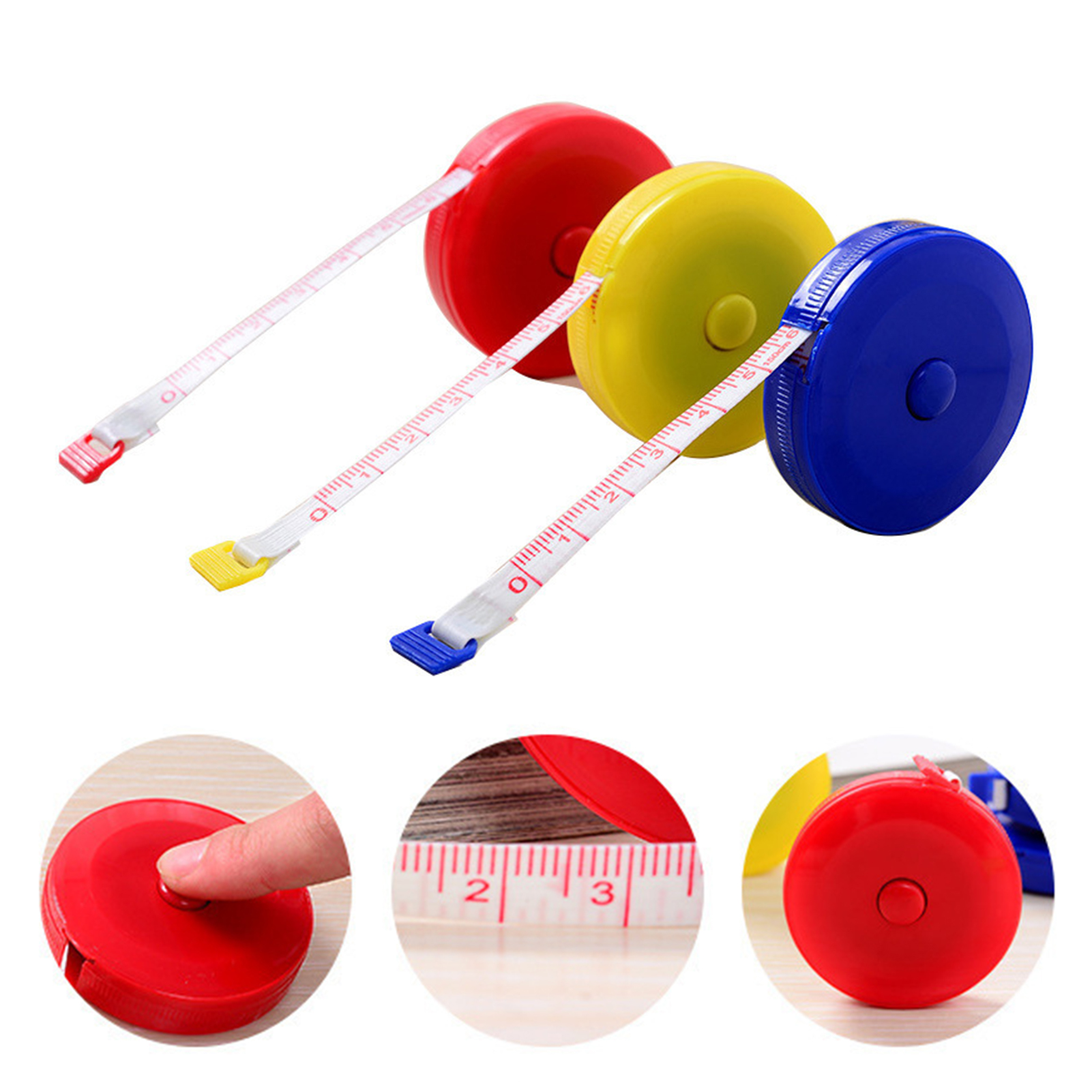 ECHIDNA Centimeter Tape Heat-resistant Push Button Sewing Measure Ruler