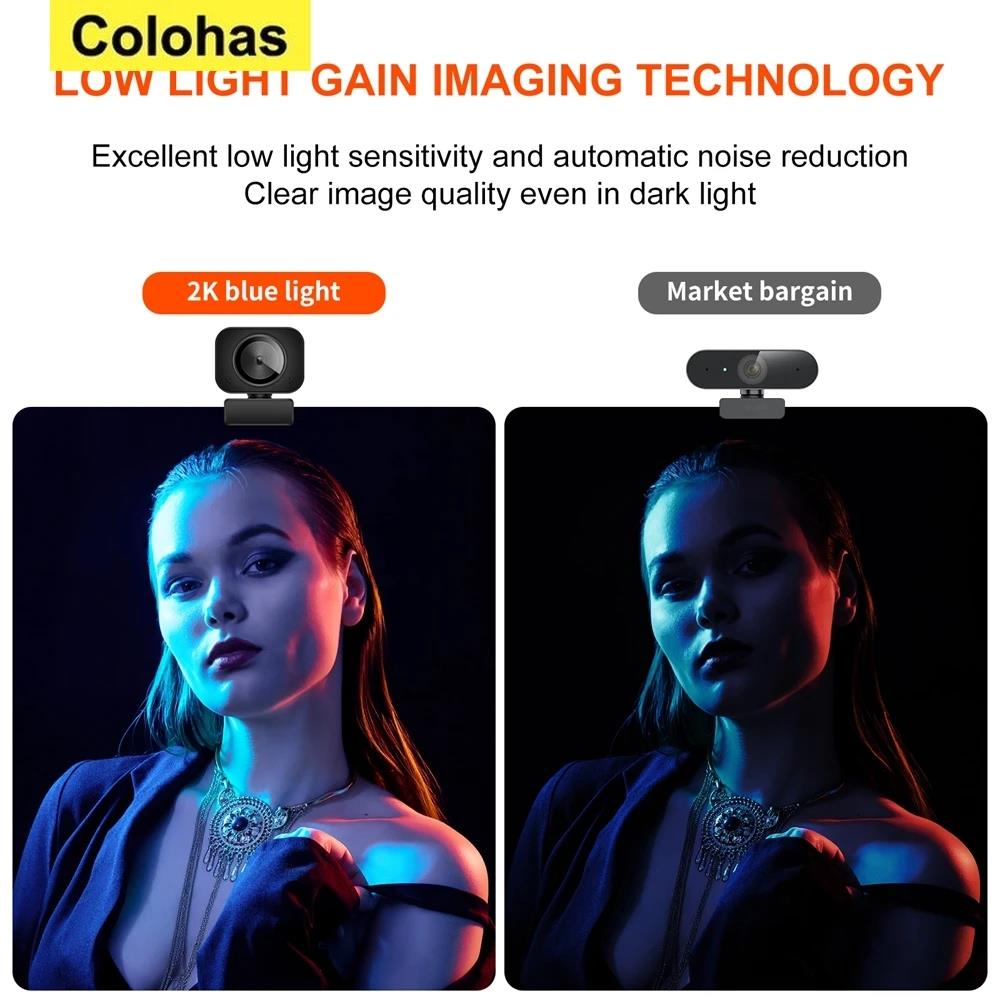 Mini Web Camera Full HD USB Webcam 2K Autofocus With Microphone Web Cam For PC Computer Mac Laptop Streaming YouTube Webcamera. 