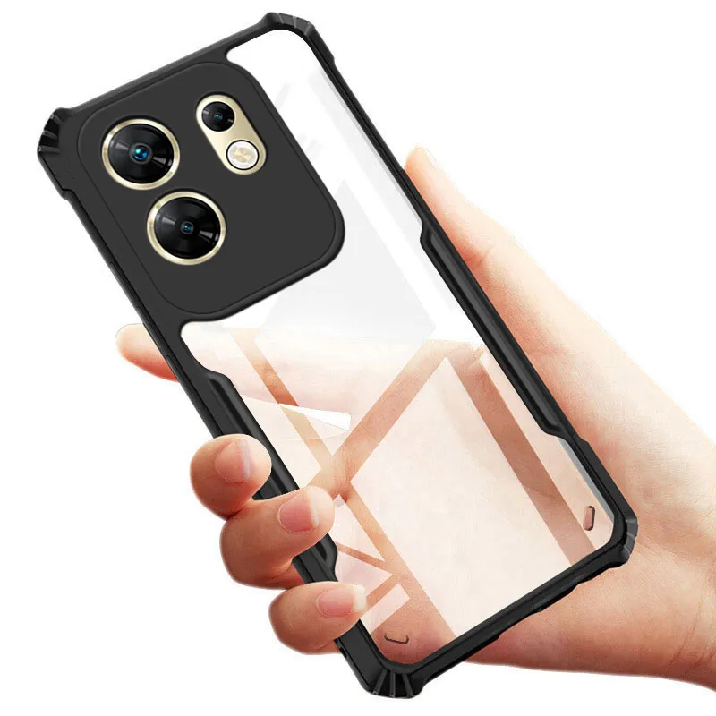 Infinix Zero 30 4G Edge-Reinforced Shockproof Cushion Back Clear Hybrid Transparent Hard Cover Casing. 