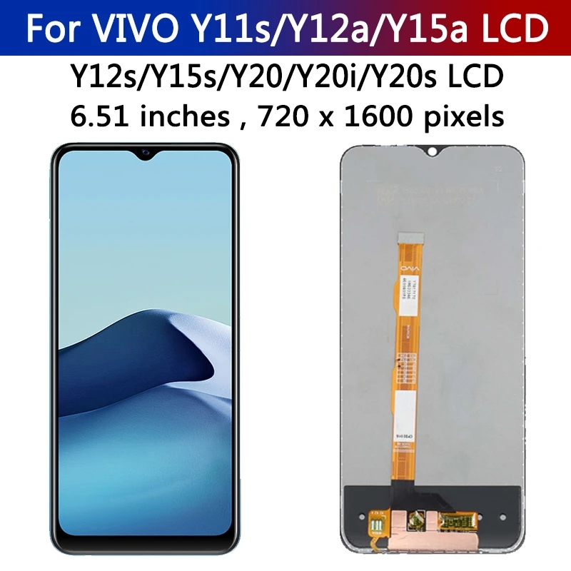 LCD No Frame For Vivo Y20 Y20s Y20i Y20sg Y20a Display Touch Screen Digitizer Assembly Replacement Parts. 