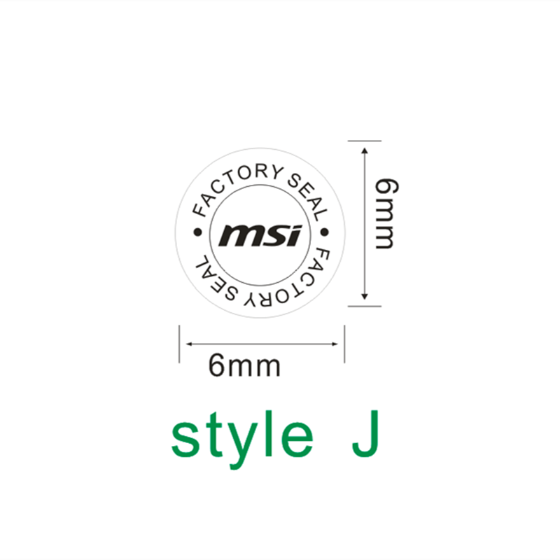 Dylan Xunjing MSI Graphics Card Spring Screw Fragile Sticker AMD Universal Screw Anti-private Demolition Egg Shell Fragile Label. 