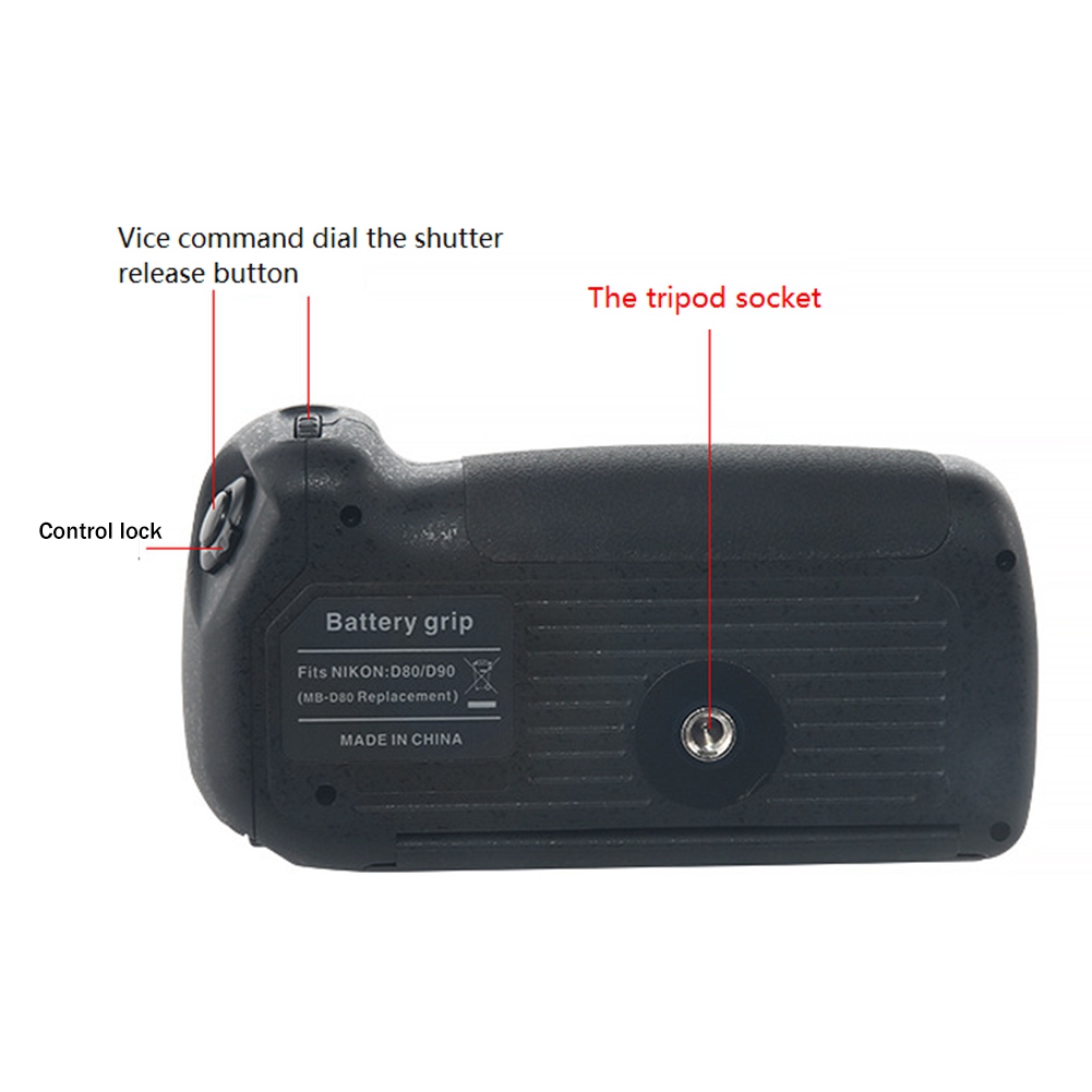 MB-D80 Camera Handle Battery Grip Bracket for Nikon D80 D90 Camera. 