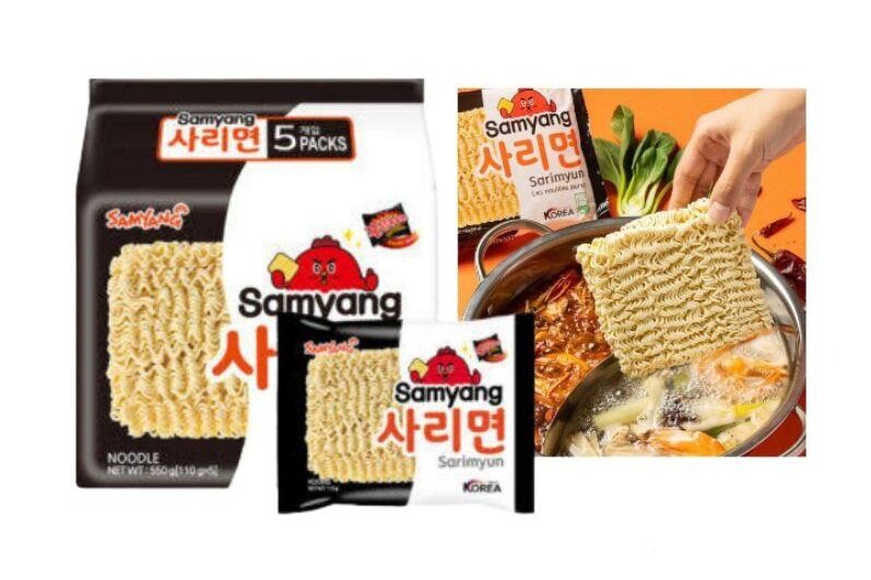 Samyang Sarimyun Plain Noodles - 5 in 1 Pack. 