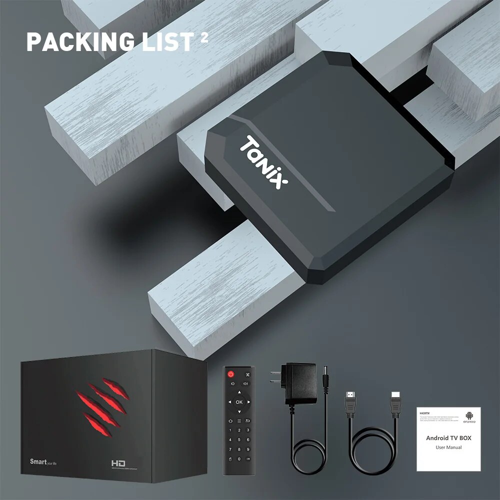 Tanix TX2 Android 12 TV Box Allwinner H618 8K 2.4G Wifi RAM 2GB ROM 16G Global Media Player Set Top Receiver. 