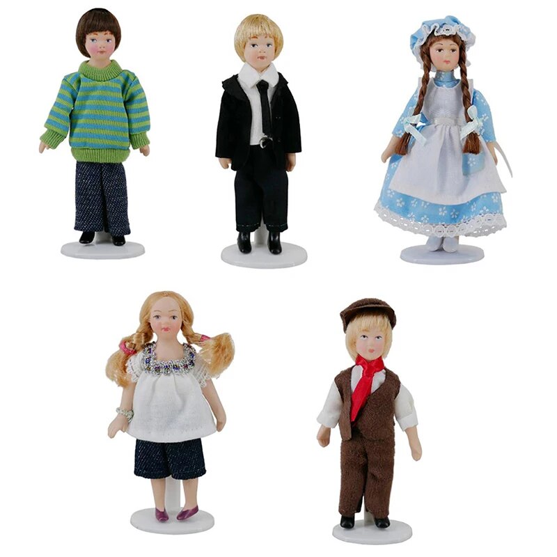 【The road to happiness Store】1:12 Dollhouse beautiful Miniature Porcelain Little Pretty Boys. 