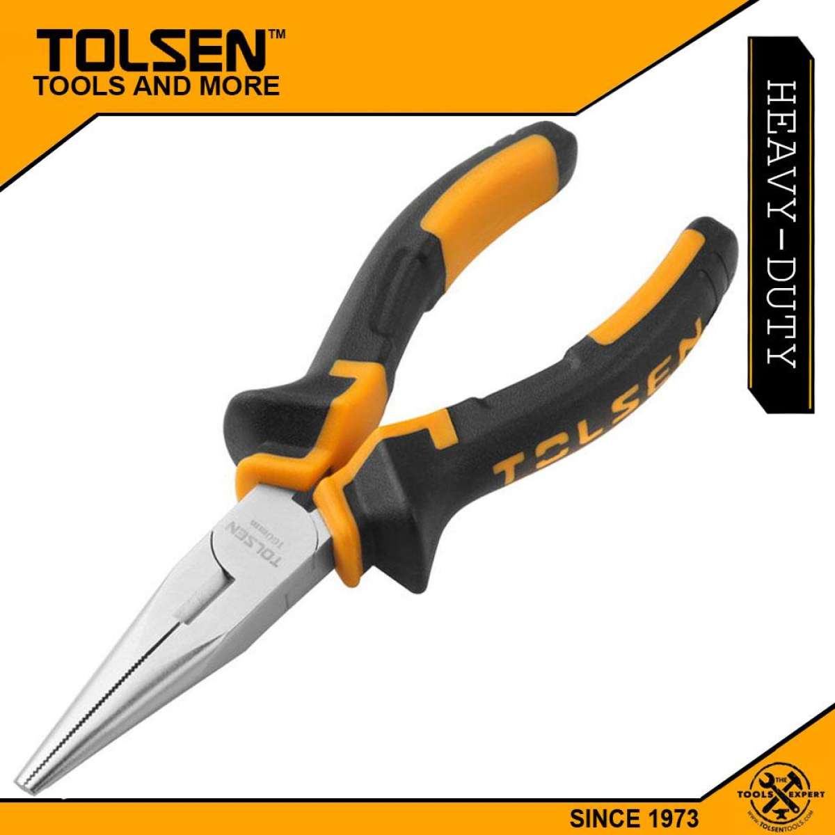 Long Nose Pliers 8" (200mm) TPR Handle 10007