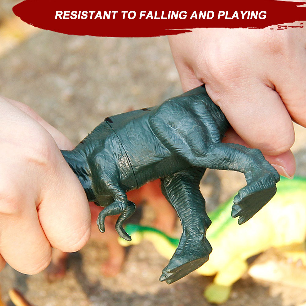 Safe and Harmless Dinosaur Model Large Plastic Dinosaur Toy Set Children's Toys to Send Storage Box. 