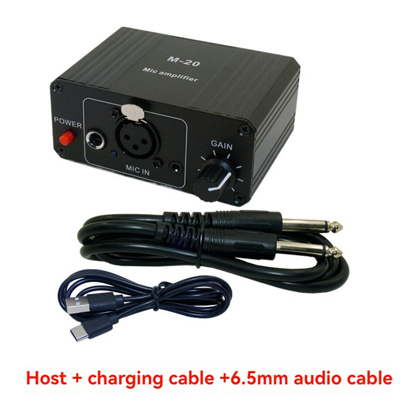 Dynamic Microphone Condenser Mic Amplifier M-20 Audio D. 
