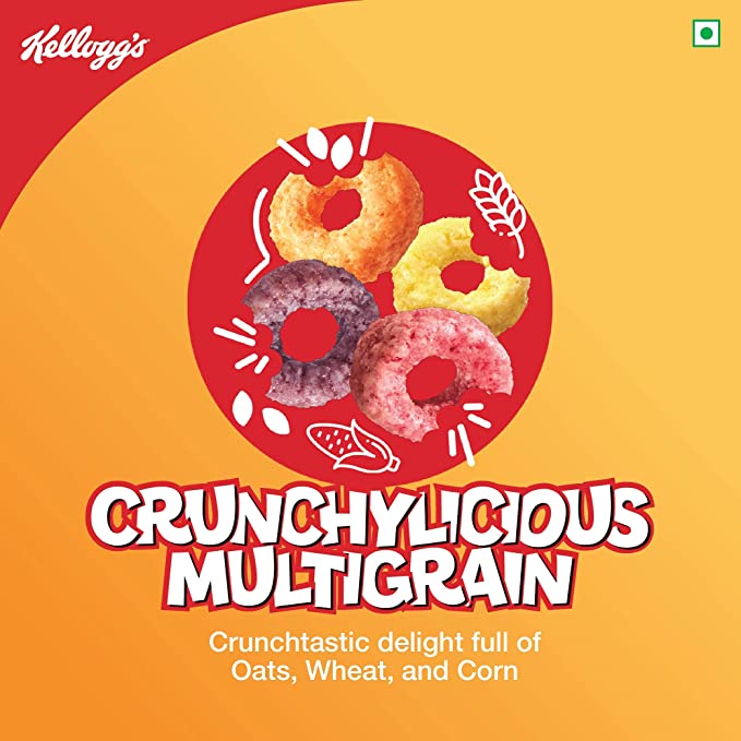 Kellogg's Froot Loops Crunchy Multigrain Breakfast Cereal 285gm. 