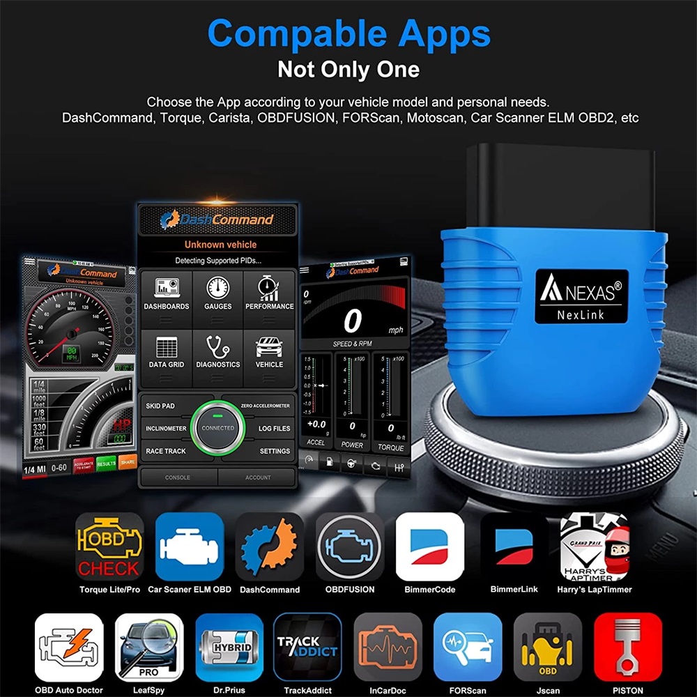 【Xiaofeng】NEXAS Motorcycles Diagnostic Scan Bluetooth 5.0 OBD2 EOBD Diagnostic Scanner for Android Fault Code Reader. 
