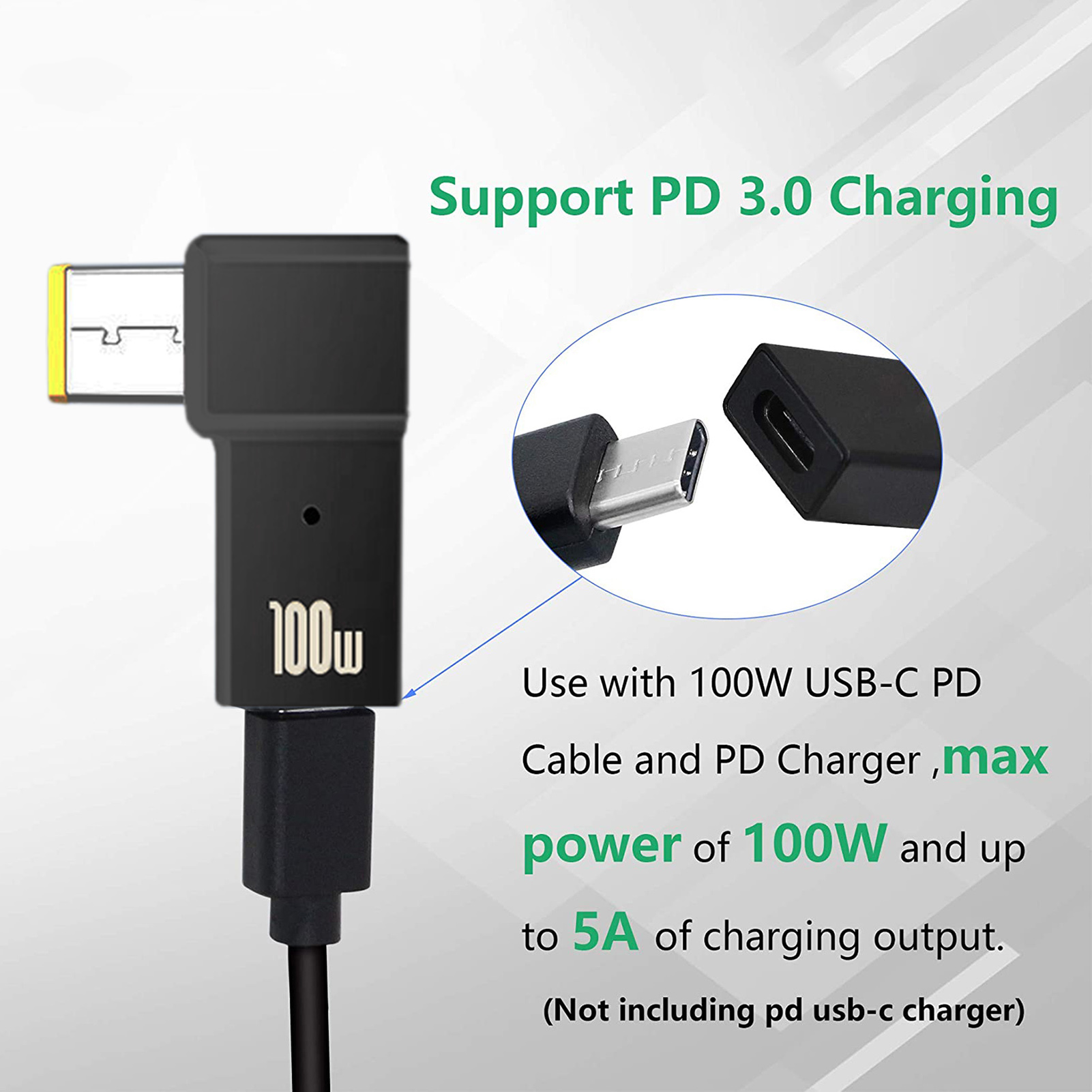 【DIV MALL】（NEW）Charging Connector Convenient Type-C to Square Plug PD Adapter. 