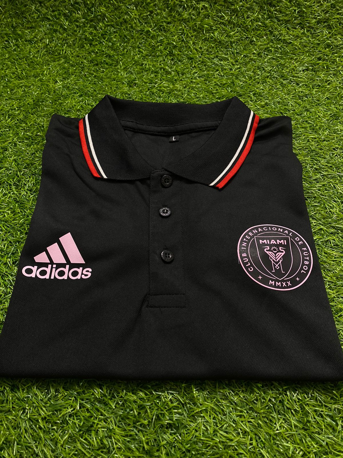 black inter miami polo jersey for men