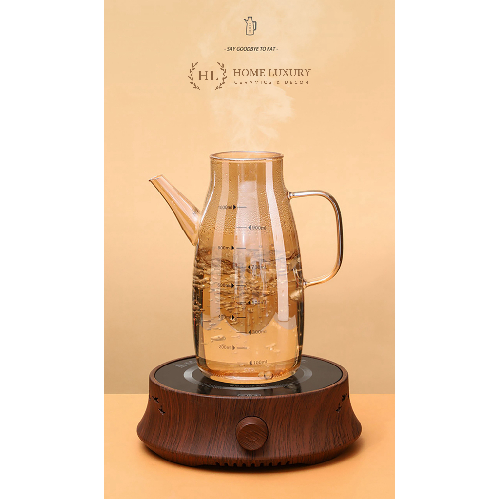 100ml and 800ml 400 DEGREE HEAT RESISTANT Oil Tank | Glass jar with stopper for oil - vinegar - soy sauce - fish sauce | GOLD POTTER WITH Stainless steel lid. 
