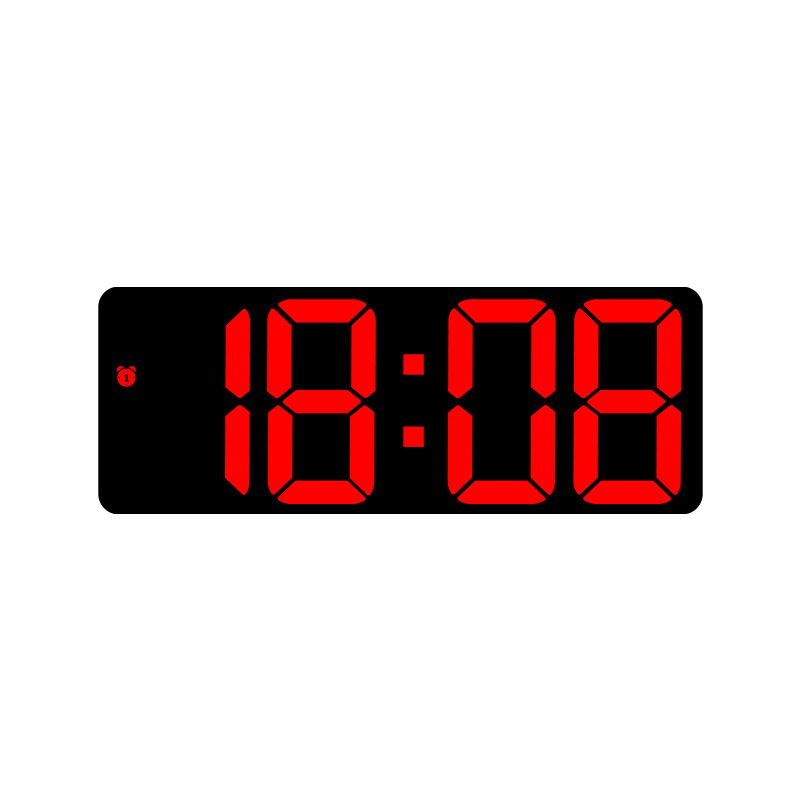 Color creative multi-function electronic clock simple large screen clock alarm clock student clock a variety of mirror 0712. 