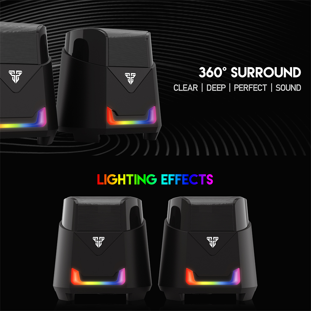 FANTECH GS205 HELLSCREAM Gaming Speakers USB And 3.5MM Plug Wired RGB PC Sound Box For Computer Game FPS MOBA RPG Gamers. 