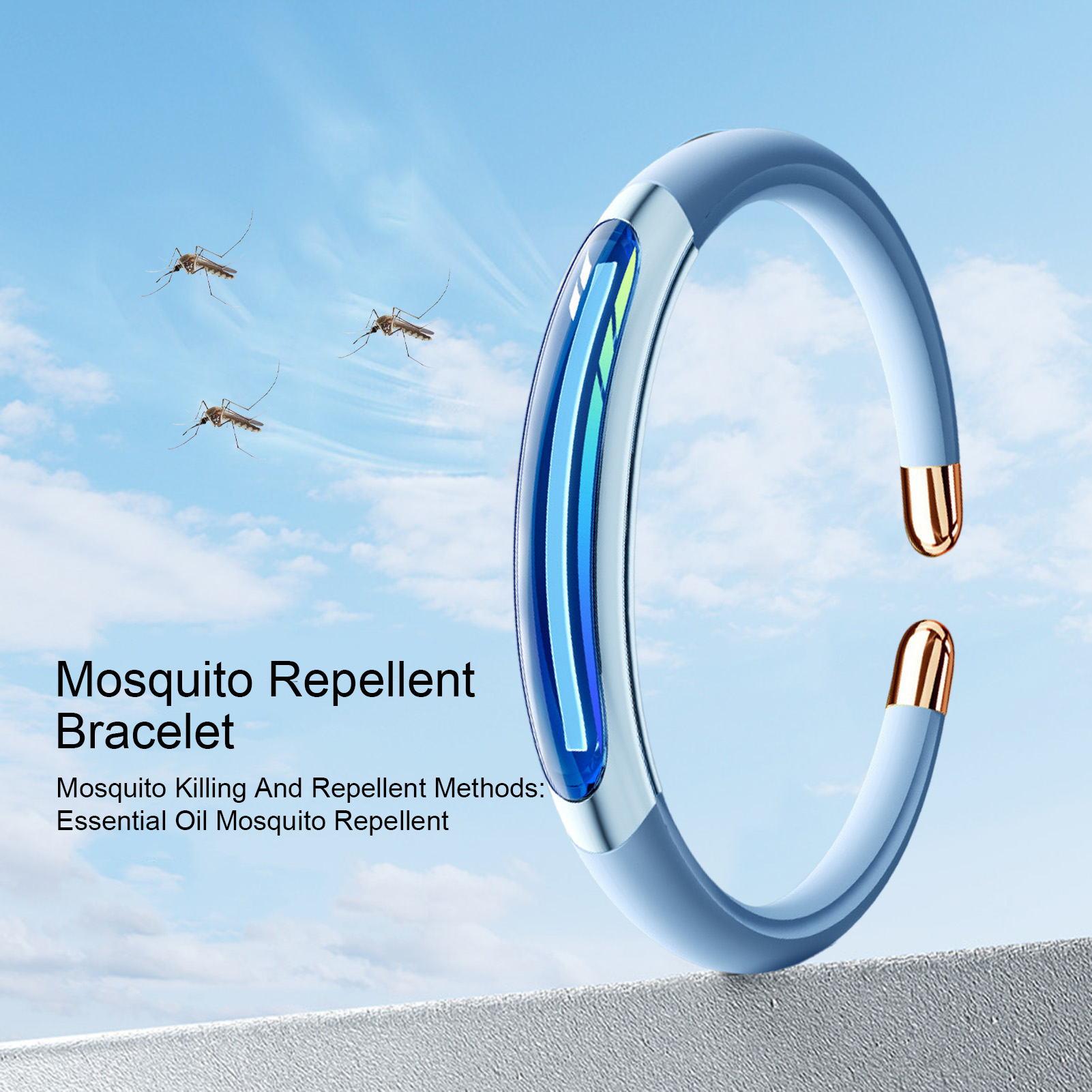 Long-lasting Mosquito Protection Band Effective Mosquito Repellent Bracelet for Outdoor Activities Deet-free Silicone Bands with Negative Ion Essence Ideal for Adults Kids Perfect for Camping Hiking