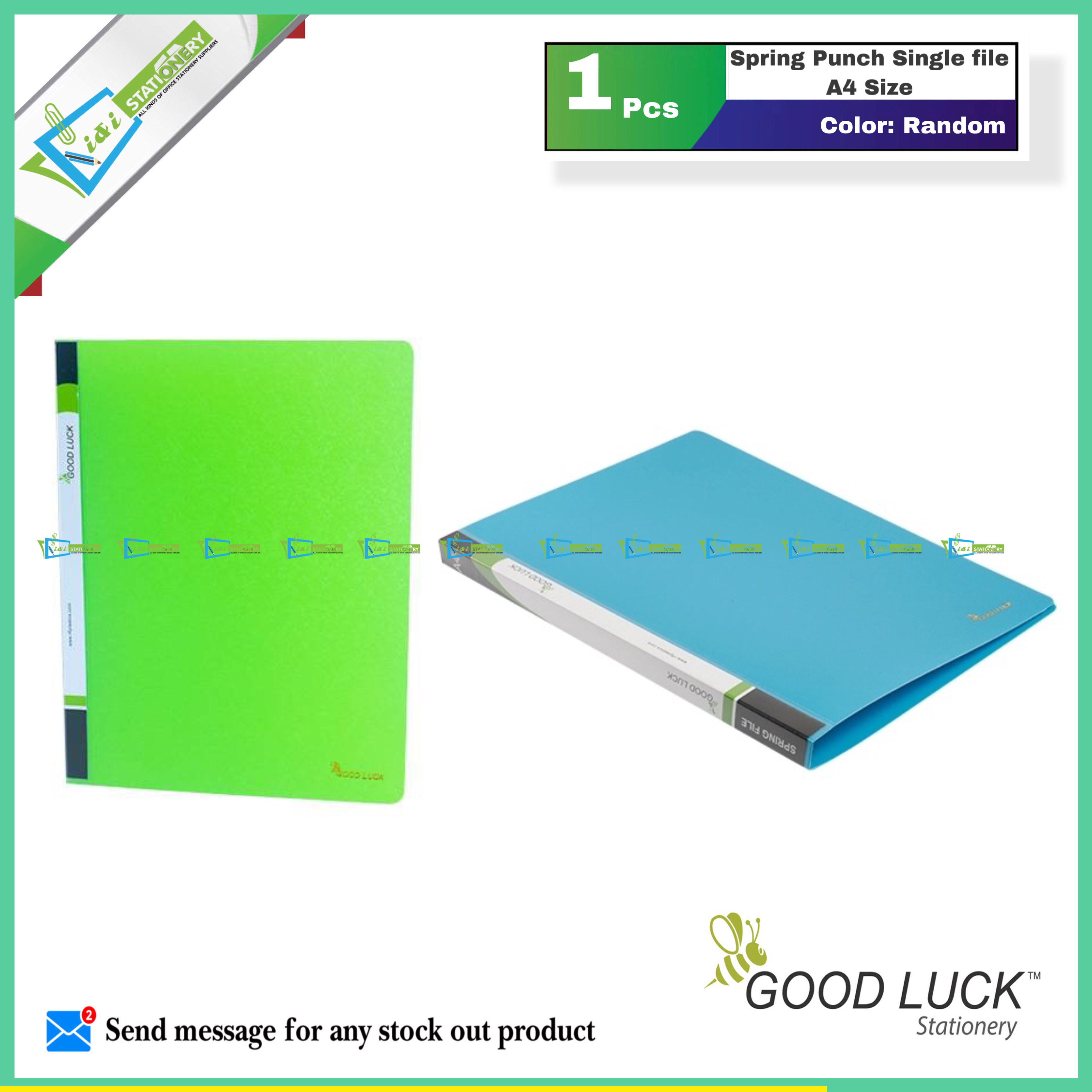 Good Luck Spring Punch Single file A4 Size Random Color 1 pcs. 