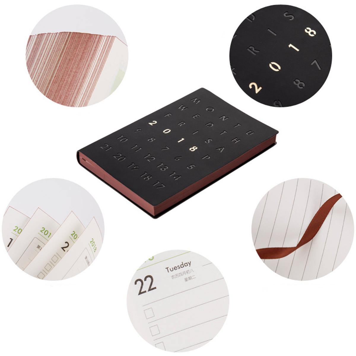 A5 2018 Diary Weekly Monthly Schedule Notebook Journal Planner Calendar Book Day. 