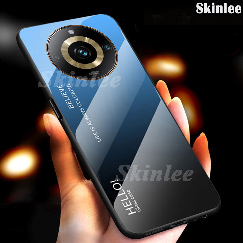 Phone case For Realme Narzo 60 Pro Back cover Gradient Tempered Glass Protector Mirror Housing For Realme Narzo 60Pro Cover cases