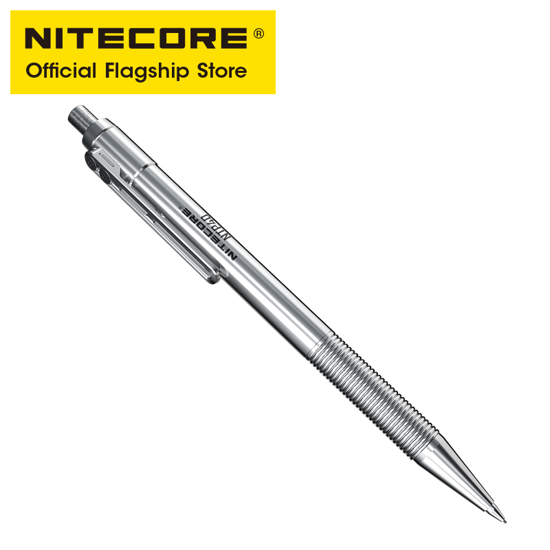 NITECORE NTP40 CNC Titanium Alloy Mechanical Pencil Cartooning Sketching Writing Drawing EDC 0.5mm Refill Pencil. 