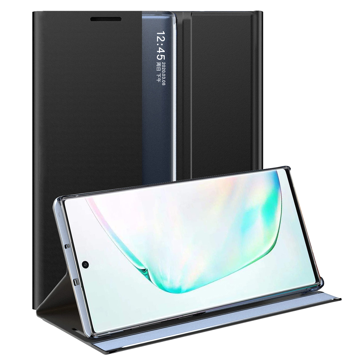 Smart View Window Flip Cover For Samsung Galaxy Note 10 Plus Case Full Protection Cases