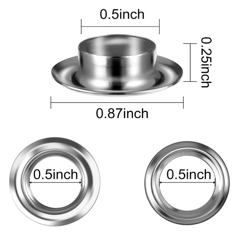 Grommet Tool Kit, Grommet ting Tool 100 s Grommets Eyelets (1/2 Inch Diameter) Eyelets and Eyelet Punch Die Tool. 