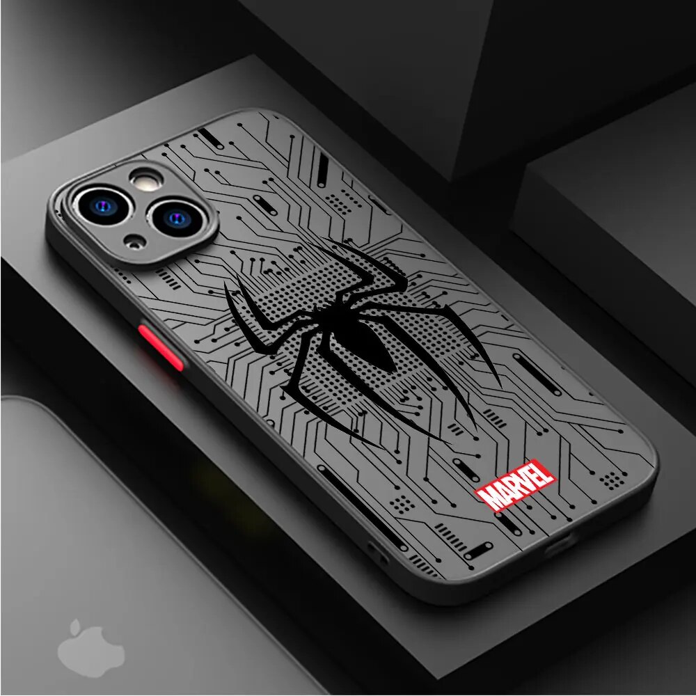 Phone Case for Apple iPhone 8 Plus XS X 12 Mini 7 6S 11 Pro 15 Pro SE 14 Pro Max 13 XR Cover Marvel Spider Man Iron Man. 