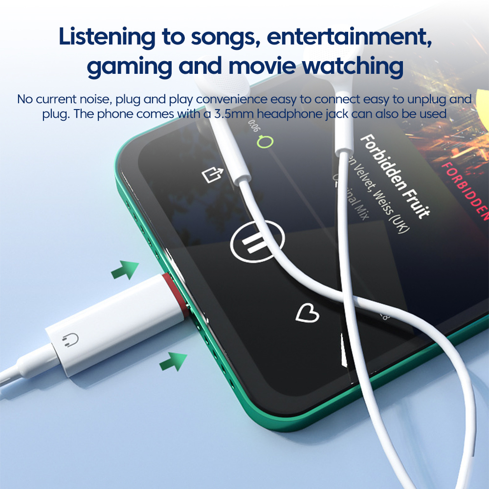 Crouch Lightning To 3.5 MM Jack Aux Audio Adapter For iphone ipad Samsung Xiaomi Jack To USB C DAC Adapter Type C To Jack 3.5 MM. 